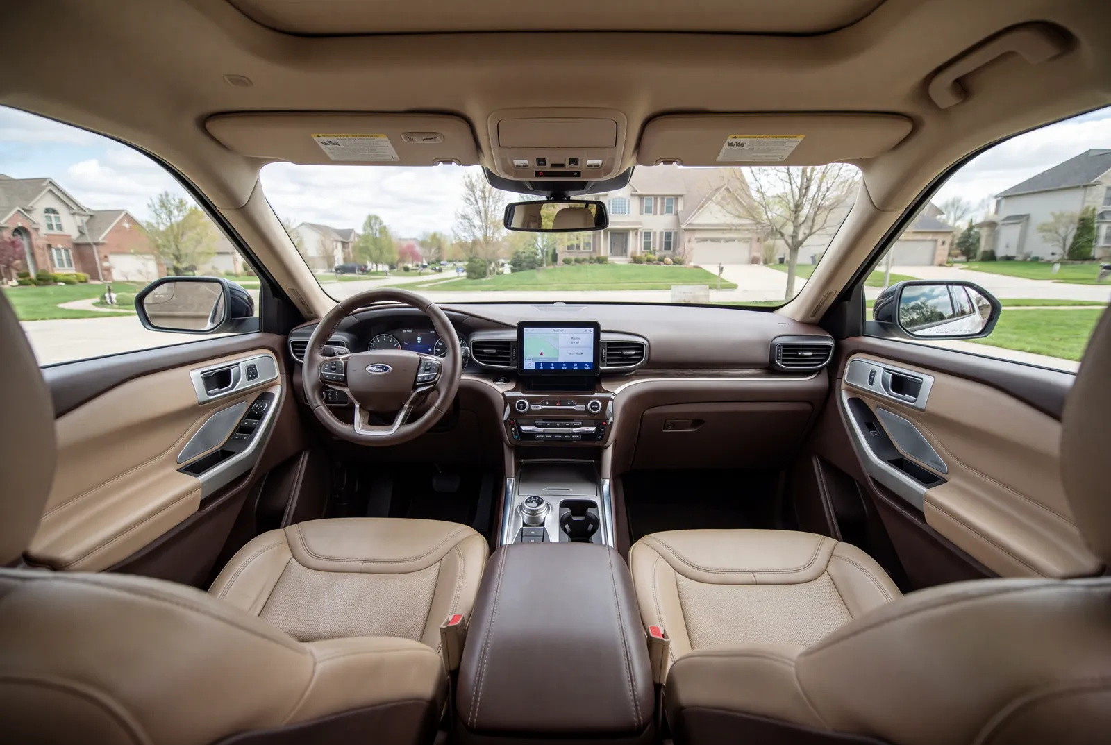 Spotless Ford Explorer interior after a full vacuum and wipe-down